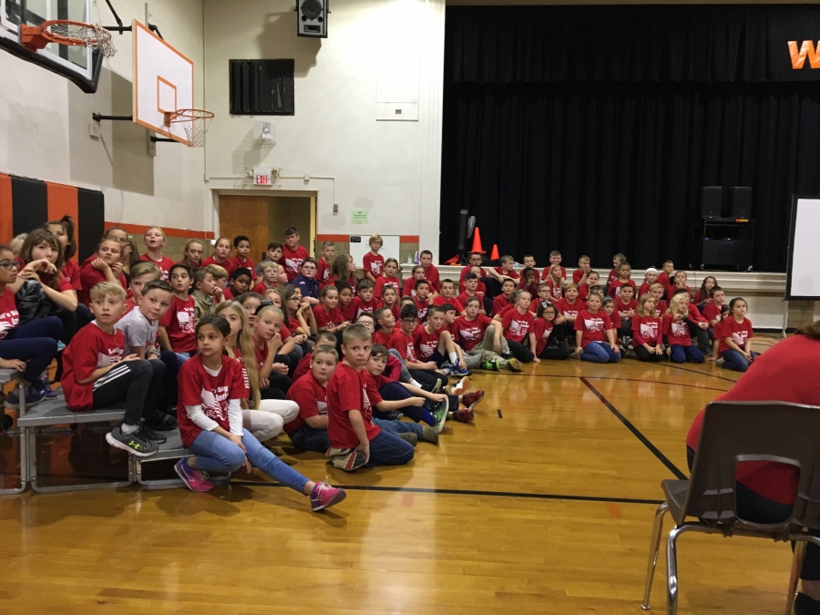 kids wearing red shirts